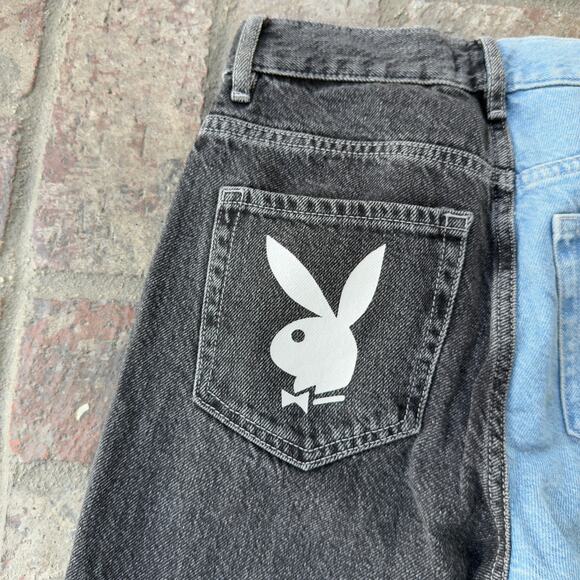 Playboy Pacsun Two Tone Jeans Denim Fall Mid Rise Cotton - Picture 8 of 9